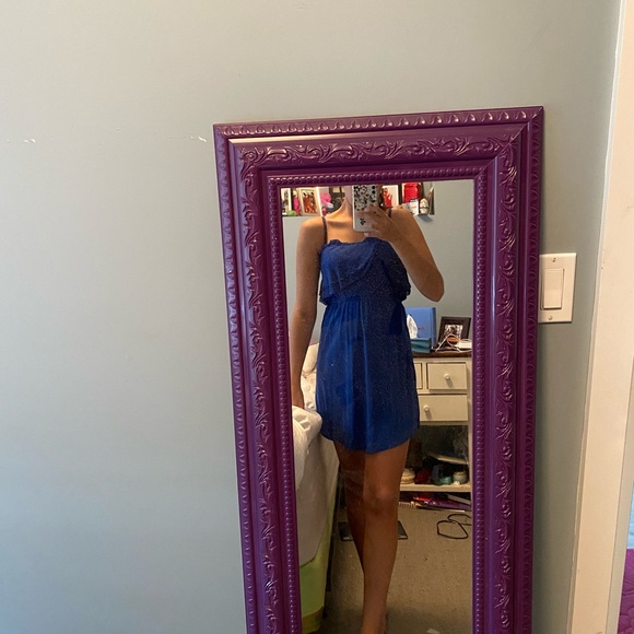 Blue Wilfred Slip Silk Cocktail Dress - Picture 1 of 3